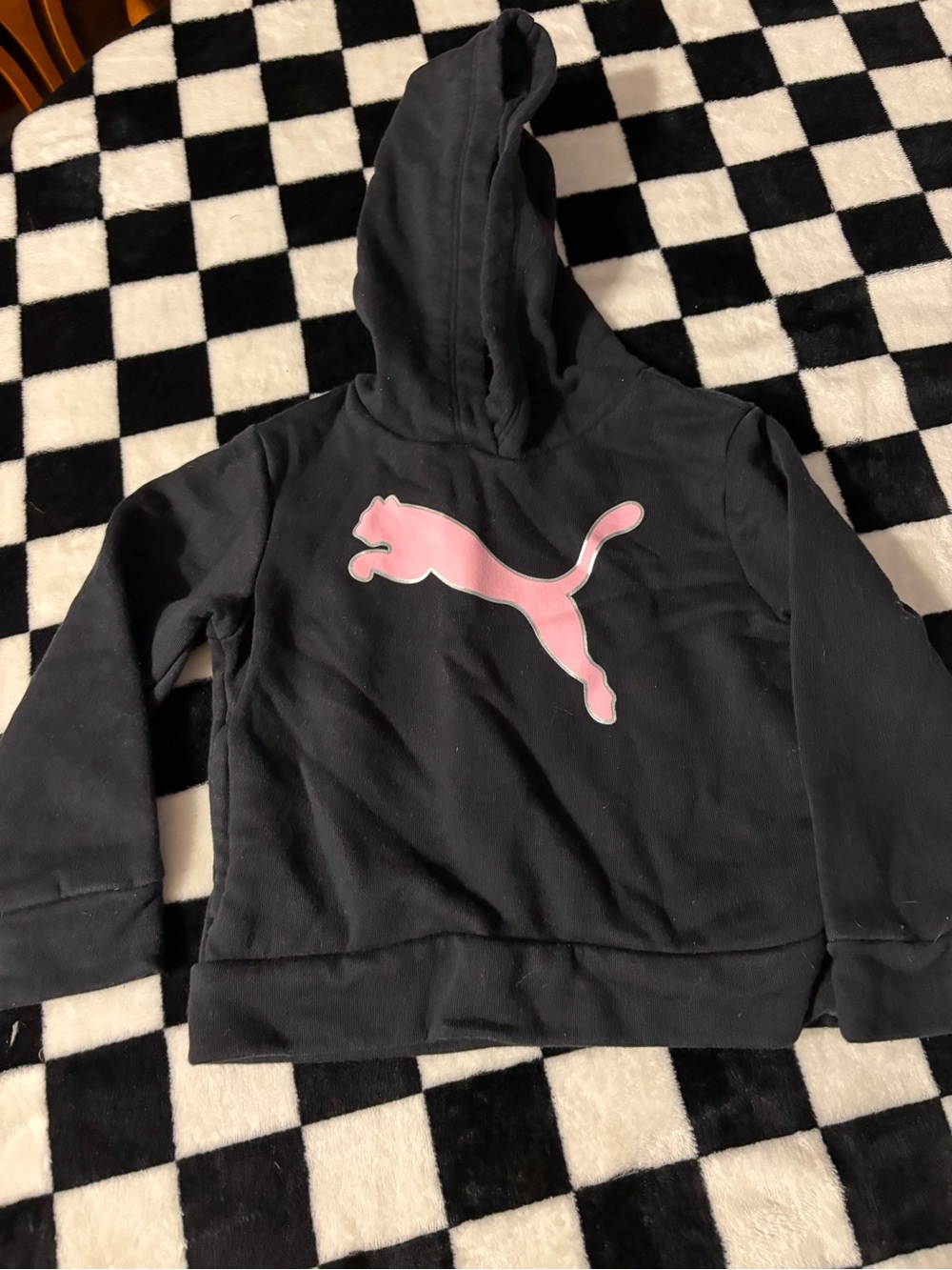 Size 2T puma hoodie black and pink